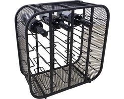 Flessen Rek - Wijnkast - Wijnrek Muur - Flessenrek Staal - Barkast - Wijn Kast - Drankkast Industrieel - Barmeubel Voor Drank - 55x25x55 - Wood Selections