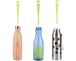 Flessenborstel XXL – 40 CM – Blauw – Lange Borstel voor het Reinigen van Flessen, Thermoskannen & Vazen - C3.3