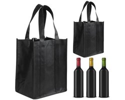 Flessenhouder 2 stuks, herbruikbare flessenhouder met 6 vakken voor maximaal 1,5 liter, ideaal voor reizen en winkelen