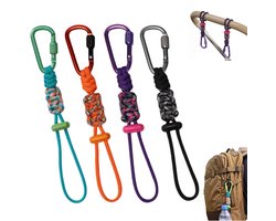 Flessenhouder - 4 stuks - Verstelbaar - Waterfles Houder - Drinkfles Houder - Flessen hanger - Fles Houder - Heup Fles Houder- Fleshouder Riem - Drinkfleshouder - Riemhouder - Met Karabijnhaak - Voor Kamperen, Wandelen, Festivals