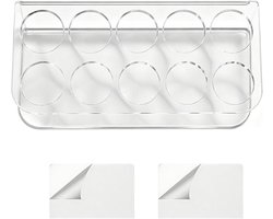 Flessenhouder Acryl - Flessen Organizer - Koelkast Opbergen - Antislip Ontwerp - 10 Vakken - Transparant