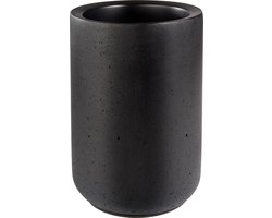 Flessenkoeler ELEMENT van beton - met meubelvriendelijke onderkant - voor 0,7-1,5 liter flessen - Ø 12/10 cm, hoogte 19 cm, zwart