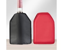 Flessenkoeler Sleeve - Flessenhoes - Drank Koud Houden - Vaste Gel Blijft Koud - 24 x 15 cm - Rood