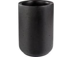 Flessenkoeler van beton - Geschikt voor 0,7-1,5 liter flessen - Ø 12/10 cm, hoogte 19 cm, zwart