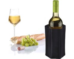 Flessenkoeler voor onderweg - wijn, bier en softdrinks - 2 stuks - zwart - waterdichte stof