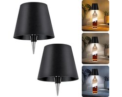 Flessenlamp - 2 Stuks - 25 uur Brandduur - 4000mAh - Draadloos - Tafellamp - Oplaadbare Tafellamp - Tafellamp Oplaadbaar - Tafellampje Binnen