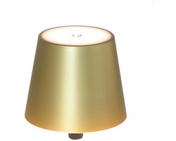 Flessenlamp - Goud - Tafellamp Oplaadbaar - Warm wit