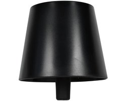 Flessenlamp - Zwart - Tafellamp Oplaadbaar - Warm wit