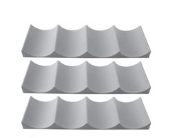 Flessenrek - 3 stuks - Blikhouder - Stapelbaar - Kunststof - Koelkast organizer - Wijnstapelaar - Geschikt voor Keuken, Koelkast, Aanrecht, Eetkamer - 29,3 x 9,8cm - Grijs