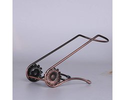 Flessenrek van roestvrij staal - Tafelwijnrek - Decoratief omgekeerd wijnflessenrek - Modern luxe wijnrek - Nieuw cadeau voor keuken en woondecoratie (L-vormig - Brons)