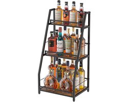 Flessenrek | Whiskey rek | Drankrek | Wijnrek | Displayrek | Houtkleur