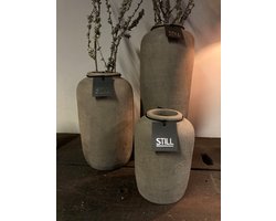 Flesvaas Stil| medium| 30 cm| kleur: DARK KOPERBRUIN