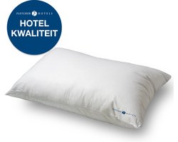 Fletcher Hotels - Hoofdkussen Comfort - Antihuisstofmijt - Uitwasbaar - Hotelkwaliteit - Rugslaper - Zijslaper
