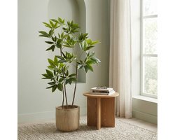 Fleurdirect Kunstplant Schefflera - Kunststof - Groen - 70 x 150 x 70 cm (BxHxD)