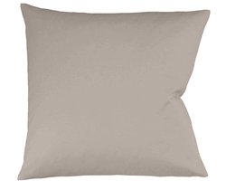 Fleuresse 35 x 40 cm Colours kussensloop | interlock jersey kussenhoes van 100% katoen | wasbaar op 60 graden | taupe