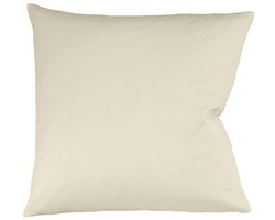 Fleuresse 40 x 40 cm Colours kussensloop | interlock jersey kussenhoes van 100% katoen | wasbaar op 60 graden | crème