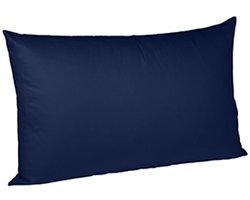 Fleuresse 40 x 60 cm Colours kussensloop | interlock jersey kussenhoes van 100% katoen | wasbaar op 60 graden | donkerblauw