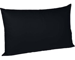 Fleuresse 40 x 60 cm Colours kussensloop | interlock jersey kussenhoes van 100% katoen | wasbaar op 60 graden | zwart