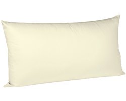 Fleuresse 40 x 80 cm Colours kussensloop | interlock jersey kussenhoes van 100% katoen | wasbaar op 60 graden | crème