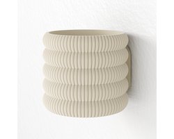 Fleuriek - Hangende bloempot voor binnen Beige - Plantenpot verticle tuin, Groene muurdecoratie - Kunststof bloempot voor aan de muur
