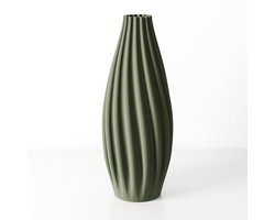 Fleuriek - Vaas Groen - H30 cm - Luxe vaas voor zijden bloemen - Woonaccessoire van gerecycled plastic - Elegante kleurrijke vaas