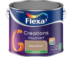 Flexa - Creations Muurverf Extra Mat - Bakery Brown - Creations - Mengverf - 2.5 L