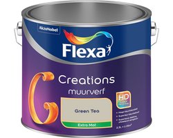Flexa - Creations Muurverf Extra Mat - Green Tea - Creations - Mengverf - 2.5 L