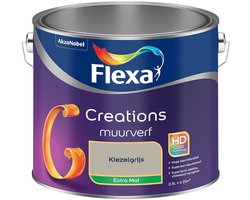 Flexa - Creations Muurverf Extra Mat - Kiezelgrijs - Mengverf - 2,5 L
