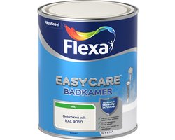 Flexa - Easycare Badkamer Muurverf - Gebroken wit / RAL 9010 - 1 Liter