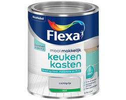 Flexa - Mooi Makkelijk Keukenkasten Mat - Lichtgrijs - Mengverf - 0.75 L