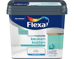Flexa - Mooi Makkelijk Keukenkasten Zijdeglans - Fris Wit / Ral 9016 - 750 Ml