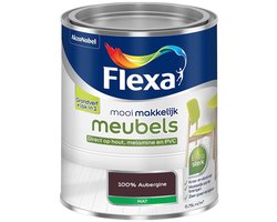 Flexa - Mooi Makkelijk Meubels Mat - 100% Aubergine - Mengverf - 750 Ml