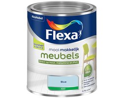Flexa - Mooi Makkelijk Meubels Mat - Blue - Mengverf - 750 Ml