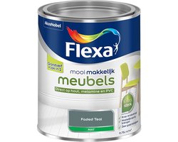 Flexa - mooi makkelijk meubels mat - Faded Teal - Kleur van het jaar 2025 - Mengverf - 0.75 L