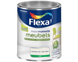 Flexa - mooi makkelijk meubels mat - Gebroken wit / RAL 9010 - Mengverf - 0.75 L