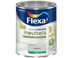 Flexa - Mooi Makkelijk Meubels Mat - Grijsgroen - Mengverf - 750 Ml