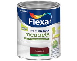 Flexa - Mooi Makkelijk Meubels Mat - Koraalrood - Mengverf - 750 Ml