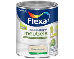 Flexa - Mooi Makkelijk Meubels Mat - Midden Helmgras - Mengverf - 750 Ml