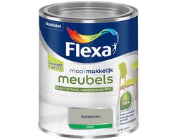 Flexa - Mooi Makkelijk Meubels Mat - Saliegroen - Mengverf - 750 Ml
