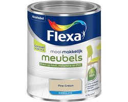 Flexa - Mooi Makkelijk Meubels Zijdeglans - Fine Cream - Mengverf - 750 Ml