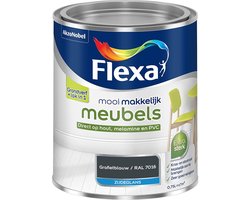 Flexa - Mooi Makkelijk Meubels Zijdeglans - Grafietblauw / RAL 7016 - Strak - Mengverf - 0.75 L