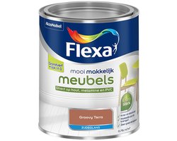 Flexa - Mooi Makkelijk Meubels Zijdeglans - Groovy Terra - Mengverf - 0.75 L