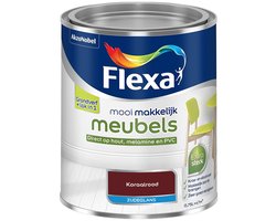 Flexa - Mooi Makkelijk Meubels Zijdeglans - Koraalrood - Mengverf - 750 Ml