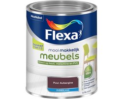 Flexa - Mooi Makkelijk Meubels Zijdeglans - Muurverf - Puur Aubergine - Mengverf - 0.75 Liter
