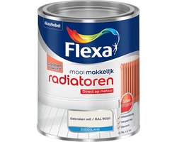 Flexa - Mooi Makkelijk Radiatoren Zijdeglans - Gebroken wit / RAL 9010 - Mengverf - 0.75 L