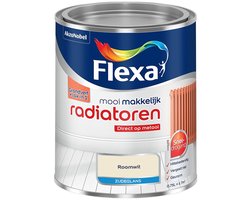 Flexa - Mooi Makkelijk Radiatoren Zijdeglans - Roomwit - Mengverf - 0.75 L