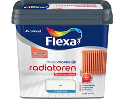 Flexa - Mooi Makkelijk Radiatoren Zijdeglans - Wit - 0.75 L