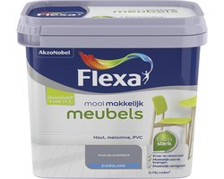 Flexa - Mooi Makkelijk Verf - Meubels - Mooi Blauwgrijs - 750 ml