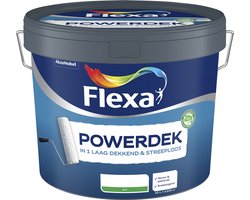 Flexa - Powerdek Muren & Plafonds - Wit - 5 L