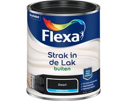Flexa - Strak in de Lak Buitenlak Zijdeglans - Zwart - 0.75 L